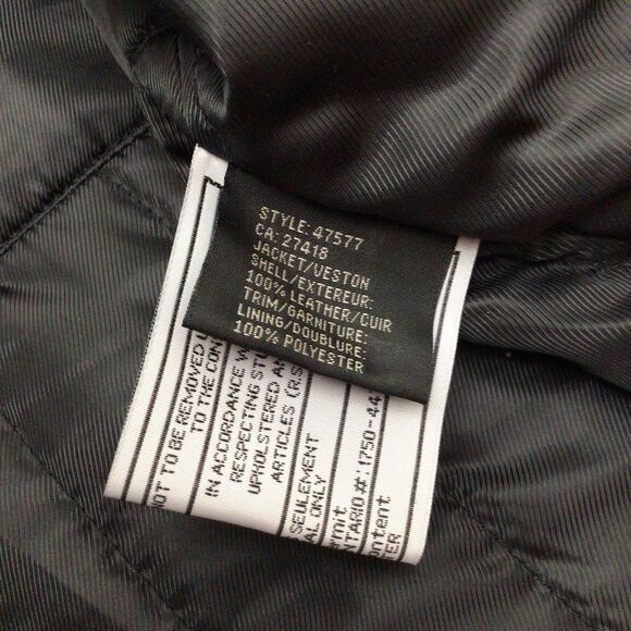 CRUZE men black genuine leather jacket mid season classic plus size 2XL - Picture 9 of 16